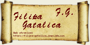Filipa Gatalica vizit kartica